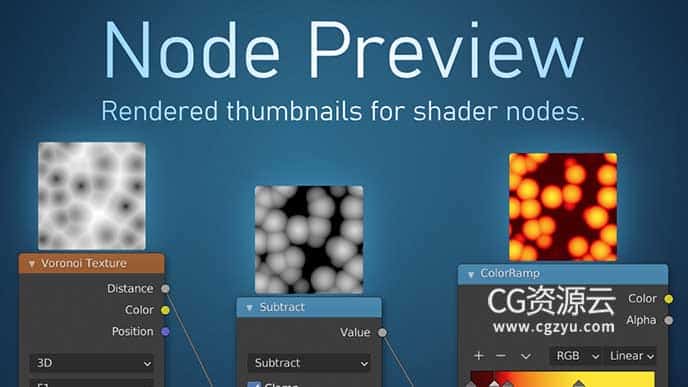 Blender插件-节点效果略缩图预览插件 Node Preview v1.20